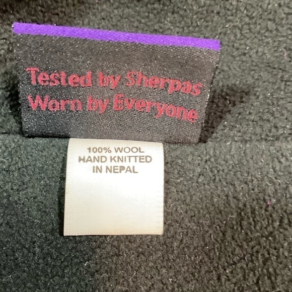 Youth Sherpa Adventure Gear Winter Hat 100% Wool Fleece lined Made in Nepal - Picture 9 of 13